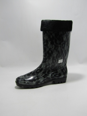 Kalosze damskie ocieplane (36-41) 812-8 BLACK