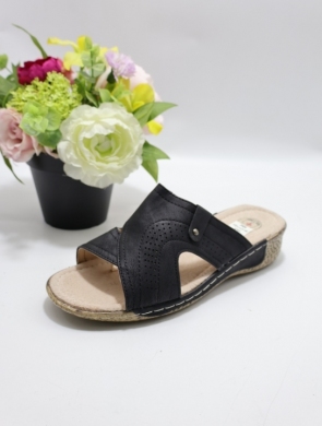 Klapki damskie na koturnie (36-41) J6-16 BLACK