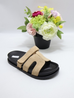 Klapki damskie na płaskim (36-41) TL8-169 KHAKI