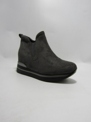 Botki damskie ocieplane na koturnie (36-41) Q18 GREY