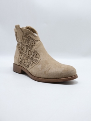 Botki damskie na płaskim (36-41) H192-2 KHAKI