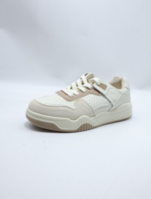 Buty sportowe damskie na płaskim (36-41) 1628 BEIGE/KHAKI