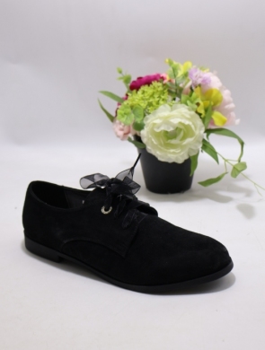 Półbuty damskie na płaskim (36-41) K001-3 BLACK