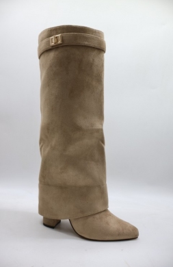 Kozaki damskie ocieplane na obcasie (36-41) 52201 KHAKI