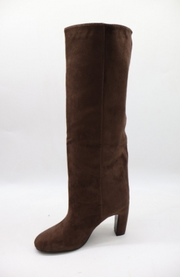 Kozaki damskie ocieplane na obcasie (36-41) CS-019 BROWN