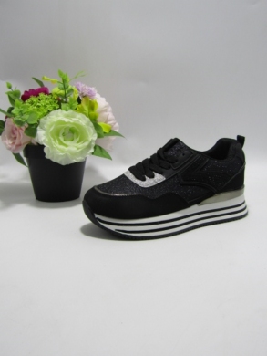 Buty sportowe damskie na płaskim (36-41) 9139 BLACK