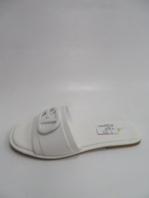 Klapki damskie na płaskim (36-41) 100-6 WHITE