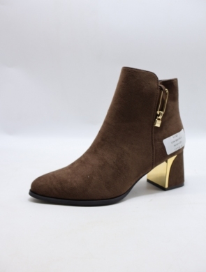 Botki damskie na obcasie (36-41) 1338 BROWN