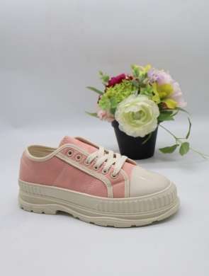 Trampki damskie na płaskim (36-41) 7775-4 PINK