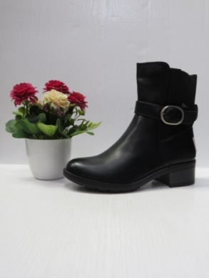 Botki damskie ocieplane na obcasie (36-41) 0-514 BLACK