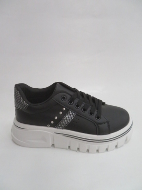 Buty sportowe damskie na płaskim (36-41) 88-25 BLACK