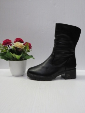 Botki damskie ocieplane na obcasie (36-41) 201 BLACK