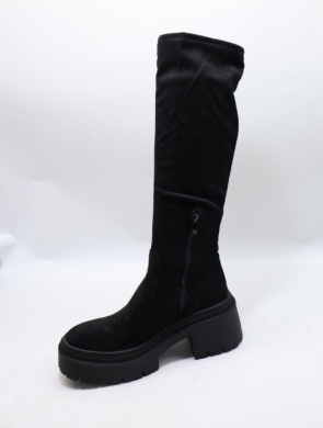 Kozaki damskie na obcasie (36-41) 9671A-1 BLACK