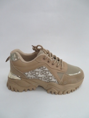 Sneakersy damskie niskie (36-41) 8046 KHAKI