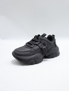 Sneakersy dziewczęce (33-38) EC338 BLACK