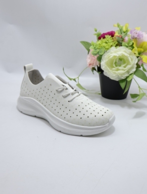 Buty sportowe damskie na płaskim (36-41) L605 WHITE