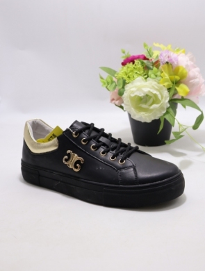 Buty sportowe damskie na płaskim (36-41) TH001 SKO BL/GOLD