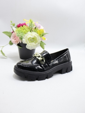 Mokasyny damskie na płaskim (36-41) 999-1 BLACK