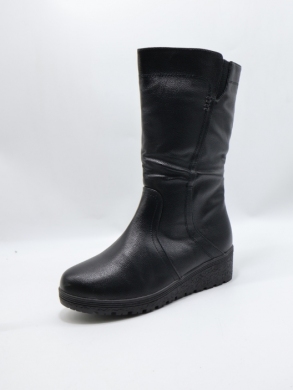 Kozaki damskie ocieplane na płaskim (36-41) 885-13 BLACK