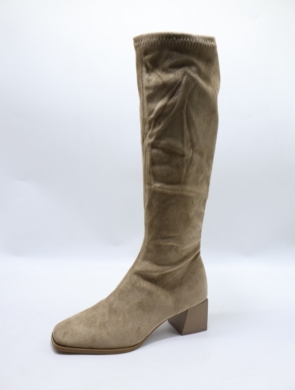 Kozaki damskie na obcasie (36-41) 9570A-1 KHAKI