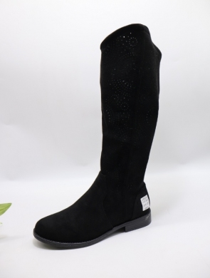 Kozaki damskie na płaskim (36-41) H191 BLACK