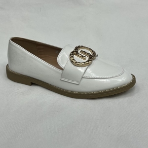 Mokasyny damskie na płaskim (36-41) 8037 WHITE