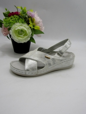 Sandały damskie na koturnie (36-41) 7AA2302 SILVER