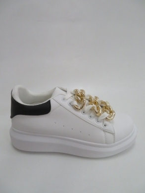 Sneakersy damskie niskie (36-41) 2830 WHITE/BLACK