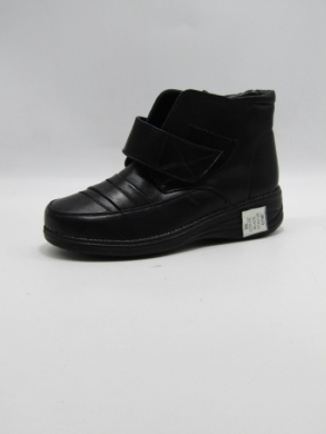 Botki damskie ocieplane na płaskim (37-42) 2324-1N BLACK