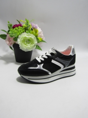 Buty sportowe damskie na płaskim (36-41) 9135 BLACK