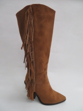 Kozaki damskie jesienne na obcasie (36-41) 631 CAMEL