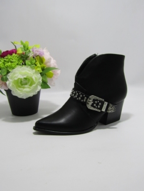 Botki damskie na obcasie (36-41) 9683A BLACK