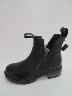 Botki damskie jesienne na płaskim (36-41) 6836 BLACK