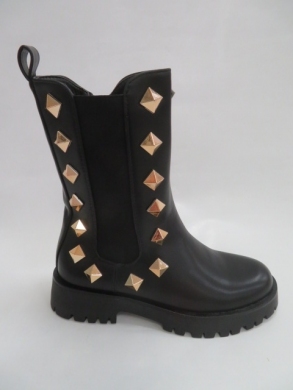 Botki damskie jesienne na płaskim (36-41) UK57 BLACK