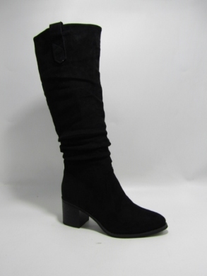 Kozaki damskie ocieplane na obcasie (36-41) F6086 BLACK