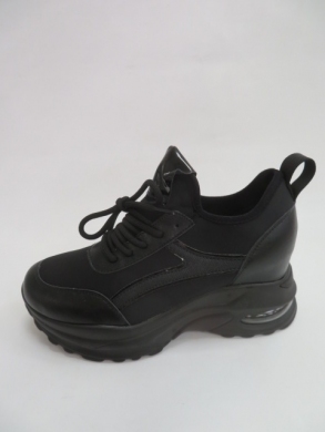 Buty sportowe damskie na koturnie (36-41) AB123 BLACK
