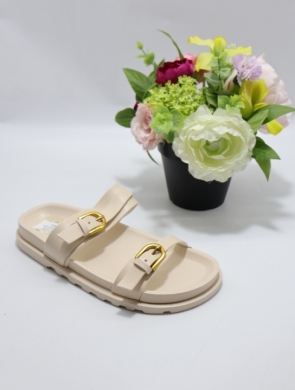 Klapki damskie na płaskim (36-41) L11-270 BEIGE