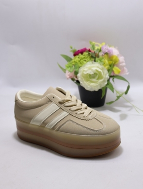 Buty sportowe damskie na płaskim (36-41) GB025 BEIGE