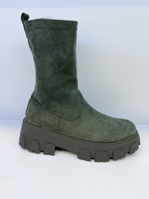 Kozaki damskie na płaskim (36-41) F222 GREEN