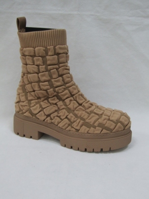 Kozaki damskie na płaskim (36-41) NS268 KHAKI