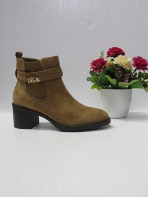 Botki damskie ocieplane na obcasie (36-41) 2617 KHAKI