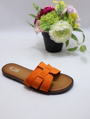 Klapki damskie na płaskim (36-41) 5290 ORANGE