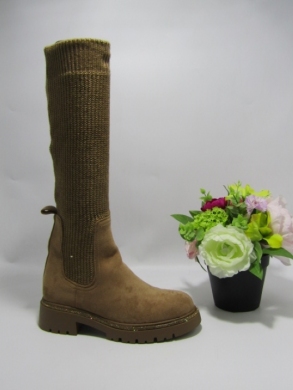 Kozaki damskie na płaskim (36-41) 9511A CAMEL