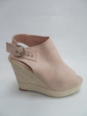 Sandały damskie na koturnie (36-41) 108-61 BEIGE