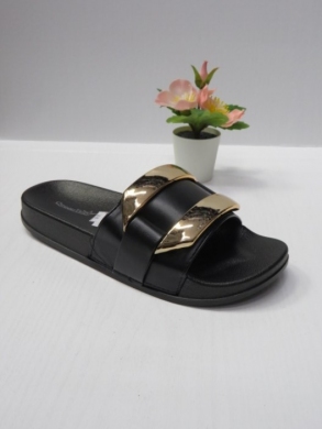 Klapki damskie na płaskim (36-41) BL55027 BLACK