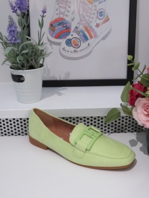 Mokasyny damskie na płaskim (36-41) 7923 GREEN