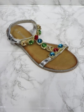 Sandały damskie na płaskim (36-41) CK260 SILVER