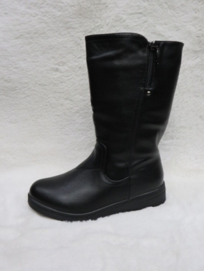 Kozaki damskie ocieplane na płaskim (37-42) 33001-1 BLACK