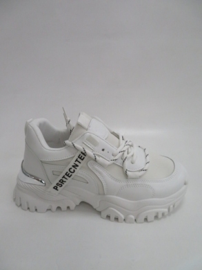 Sportowe Damskie na koturnie (36-41) BL211 WHITE