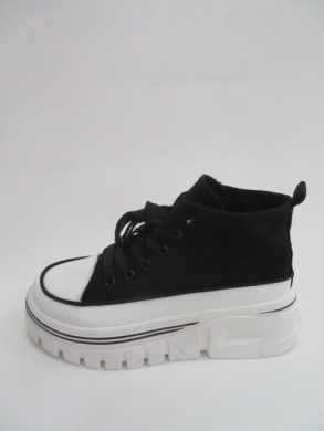 Trampki damskie na koturnie (36-41) 2862 BLACK